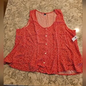 XL Old Navy Button Down Crepe Swing Top